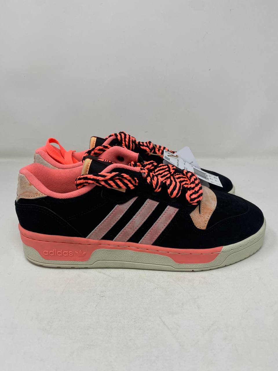 Adidas Rivalry Low x Undefeated Mens Sneakers Black/Salmon New