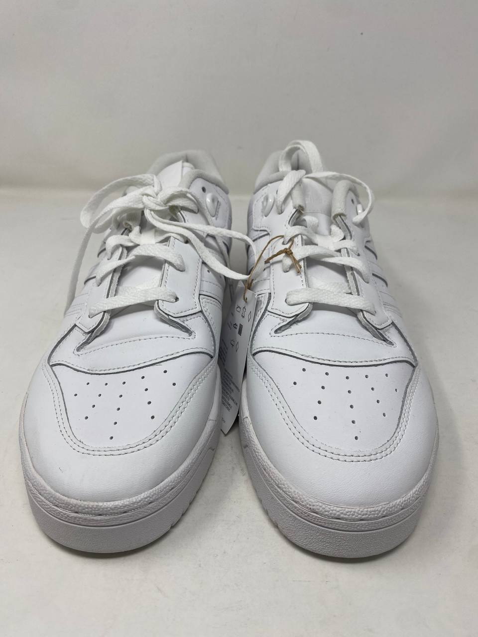 Adidas Rivalry Low White Leather Sneakers - Mens Like New