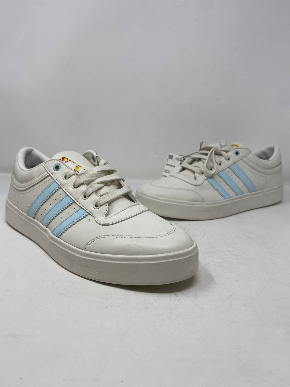 Adidas Court Silk Womens Sneakers Off White/Sky Blue US 8 Good