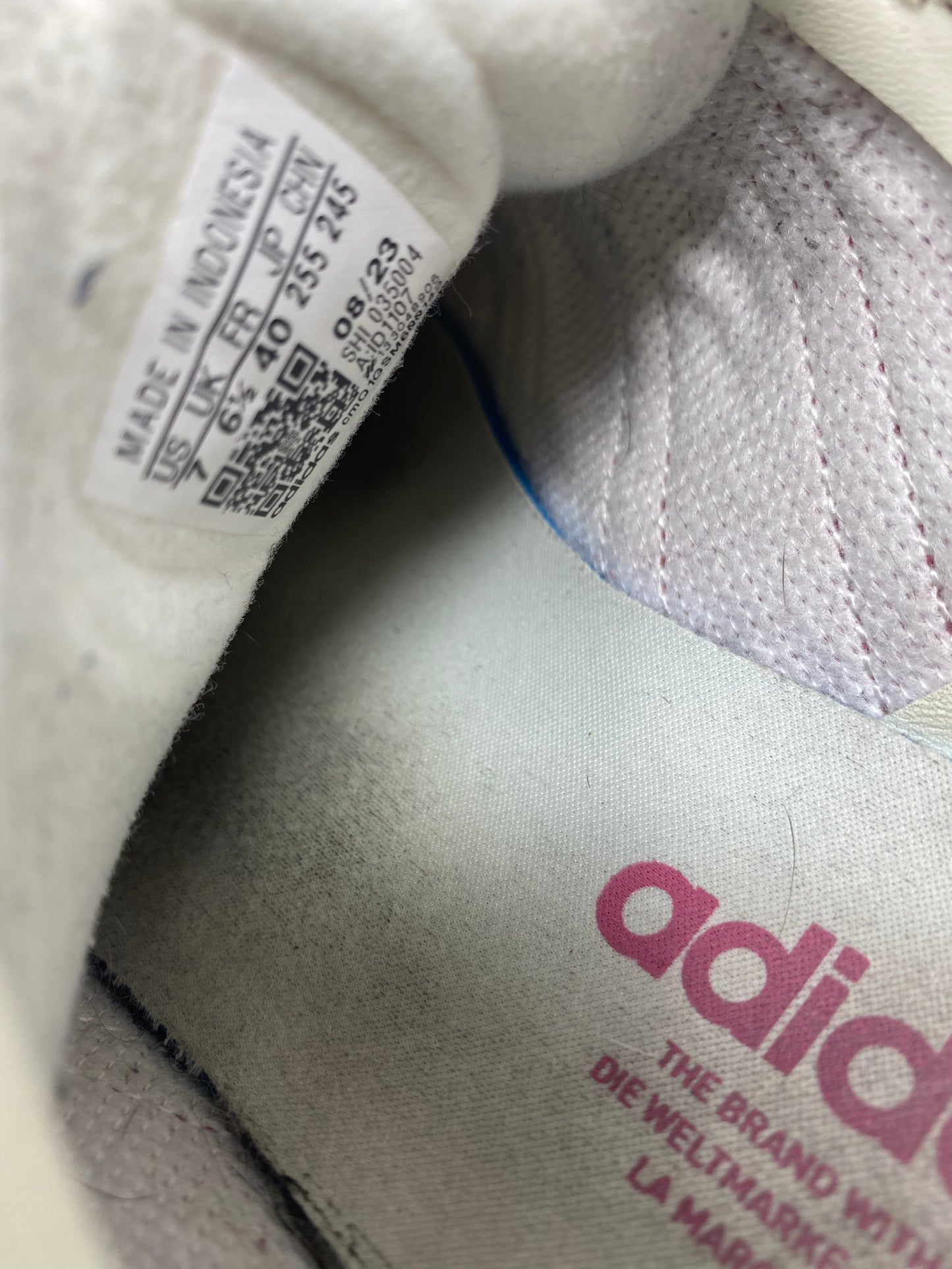 Adidas Gazelle Pink & White Sneakers US 7 Womens - Good Condition