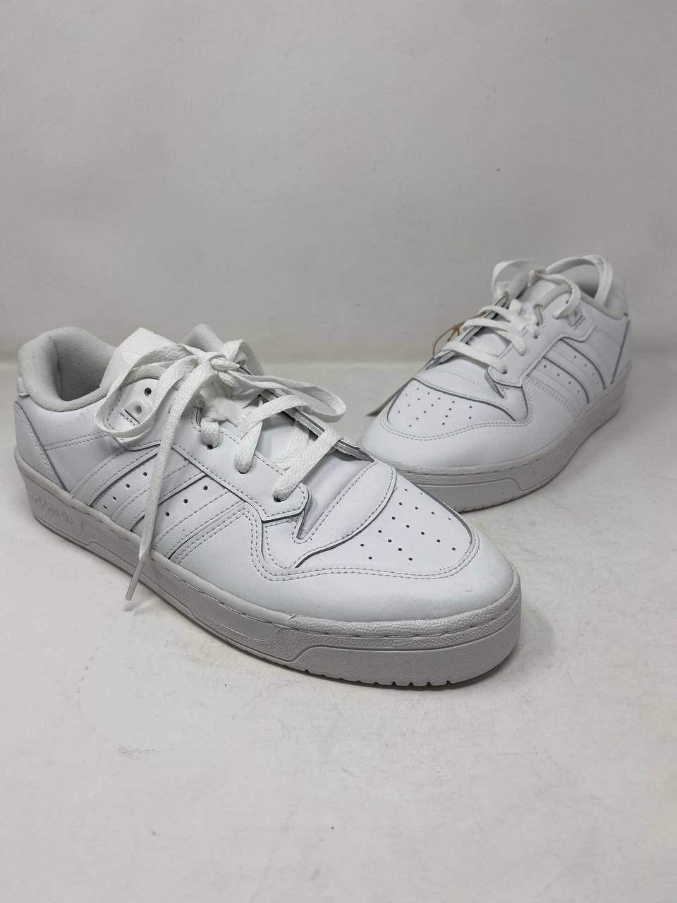Adidas Rivalry Low White Leather Sneakers - Mens Like New