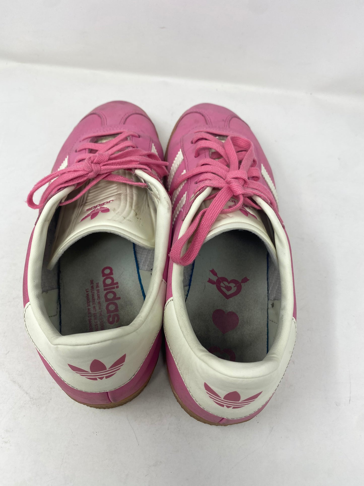 Adidas Gazelle Pink & White Sneakers US 7 Womens - Good Condition
