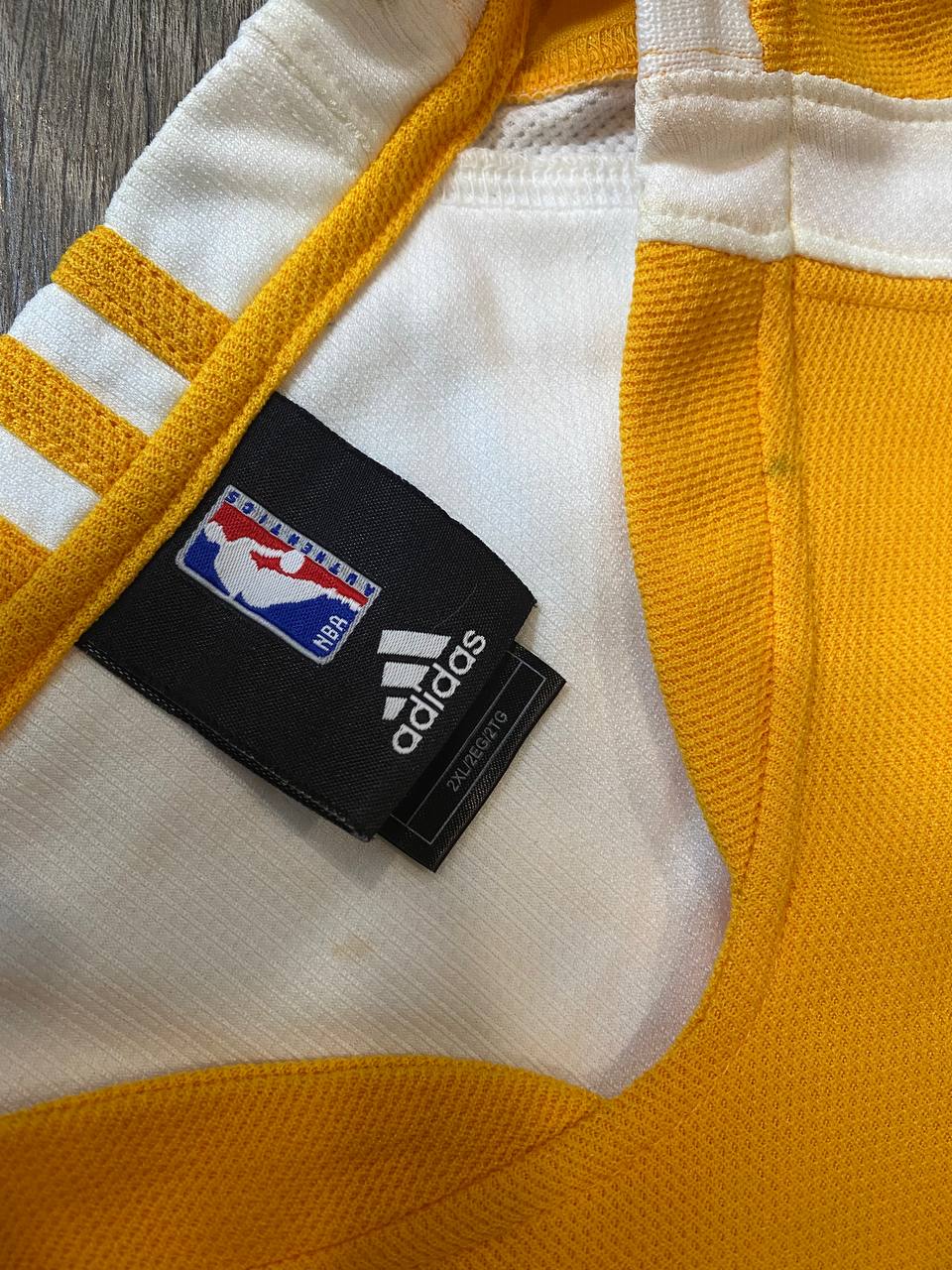 Adidas NBA Lakers Long Sleeve Shirt Yellow Mens Good Condition