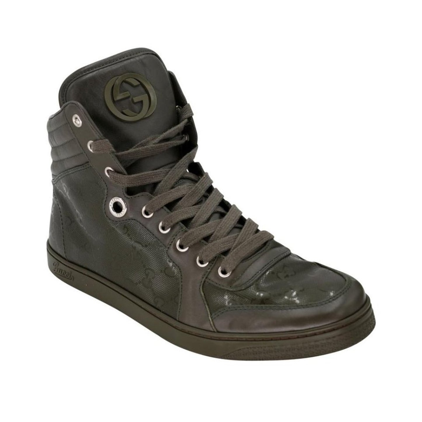 Gucci Military High Top Olive GG 9.5 Monogram Kim Jones Sneakers GG-S0829-A002