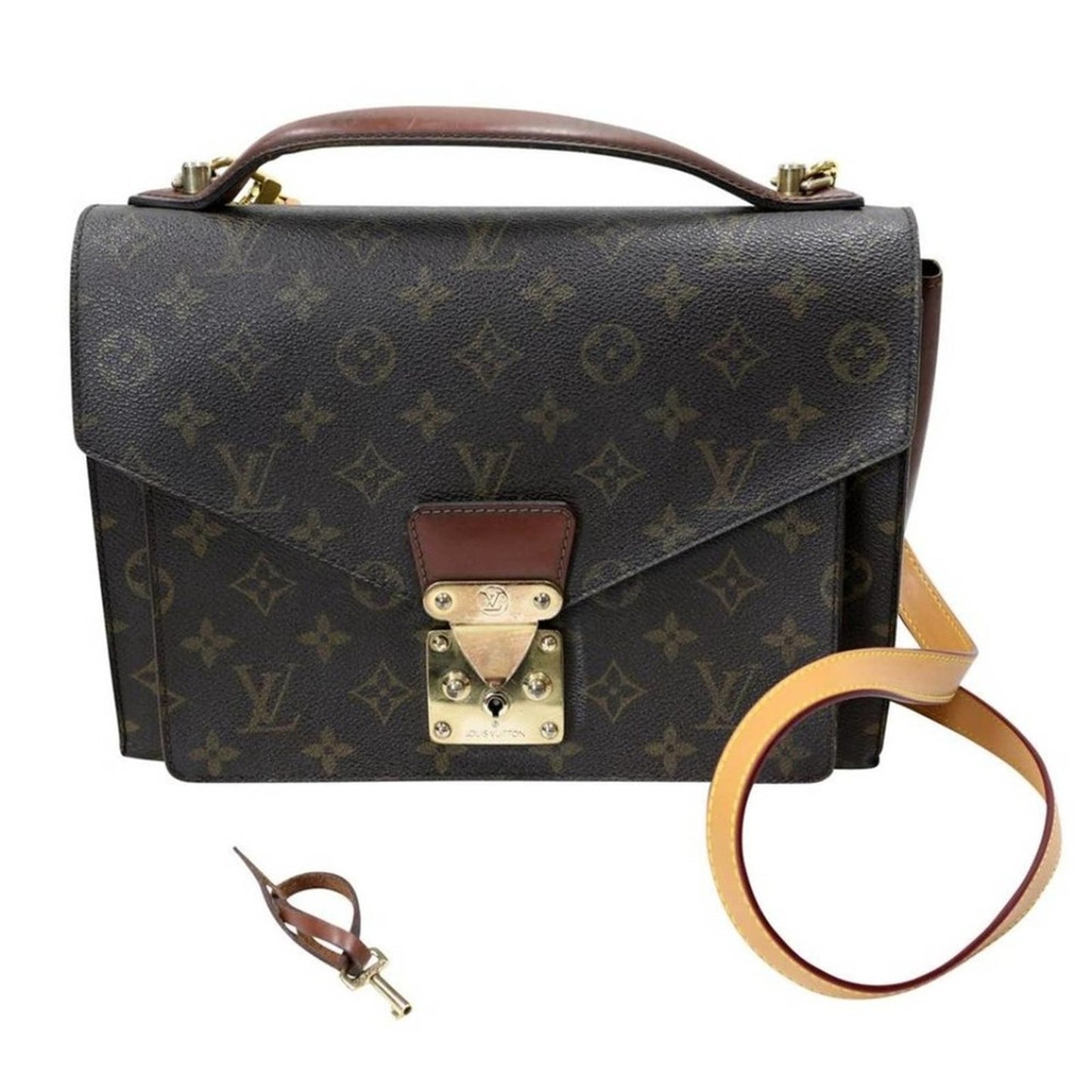 Louis Vuitton Monceau Travel Bag Monogram Canvas Cross Body Bag LV-B0625P-B006