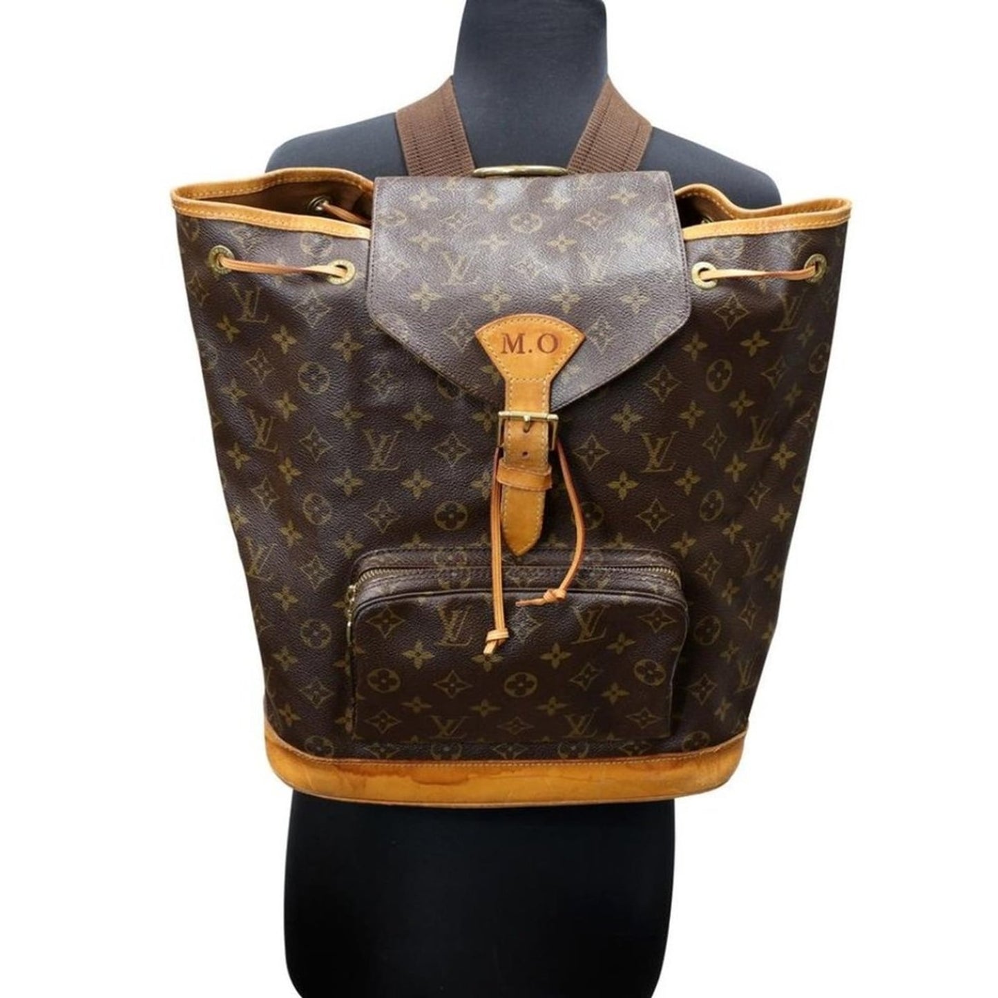 Louis Vuitton Drawstring Montsouris Monogram Canvas Backpack LV-B0625P-B002