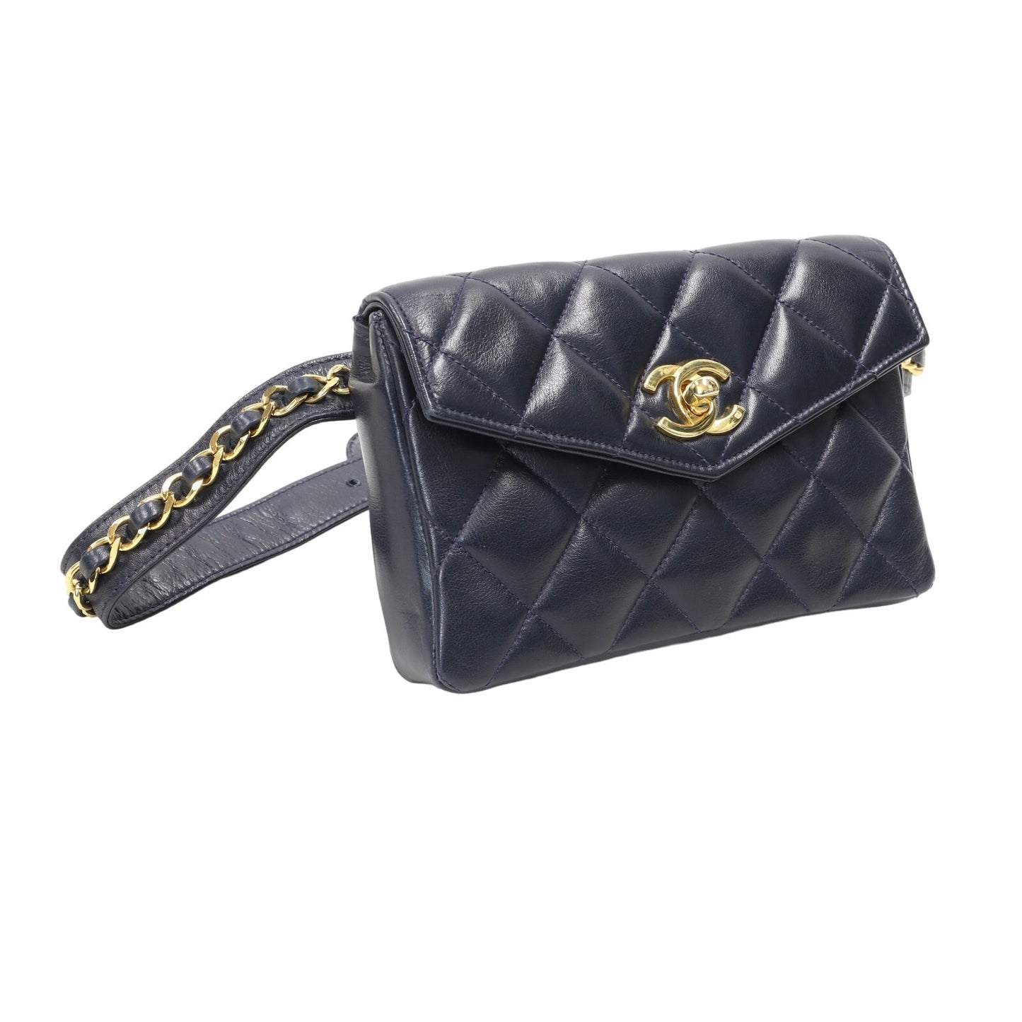 Chanel Quilted Waist Pouch Bum Mini Lambskin Sling Bag CC-B0721P-0001