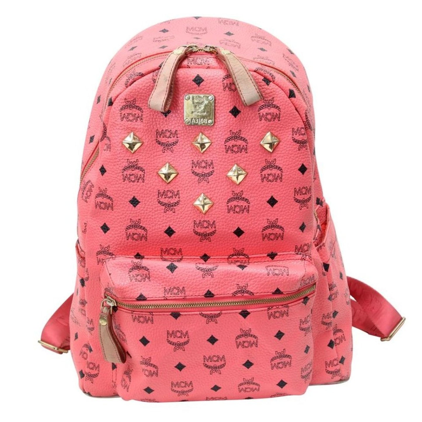 MCM Visetos Large Leather Sprinkle Stud Stark Backpack MM-B0916P-0062