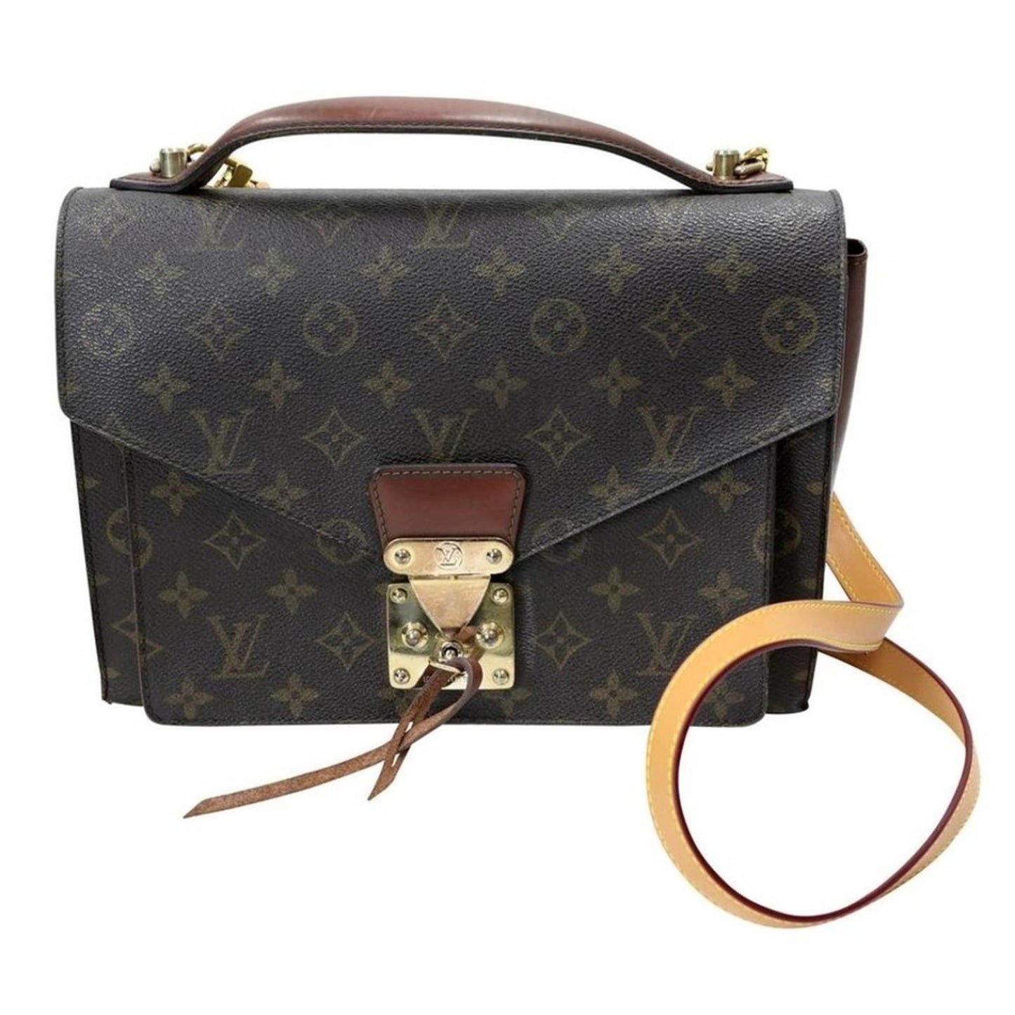 Louis Vuitton Monceau Travel Bag Monogram Canvas Cross Body Bag LV-B0625P-B006