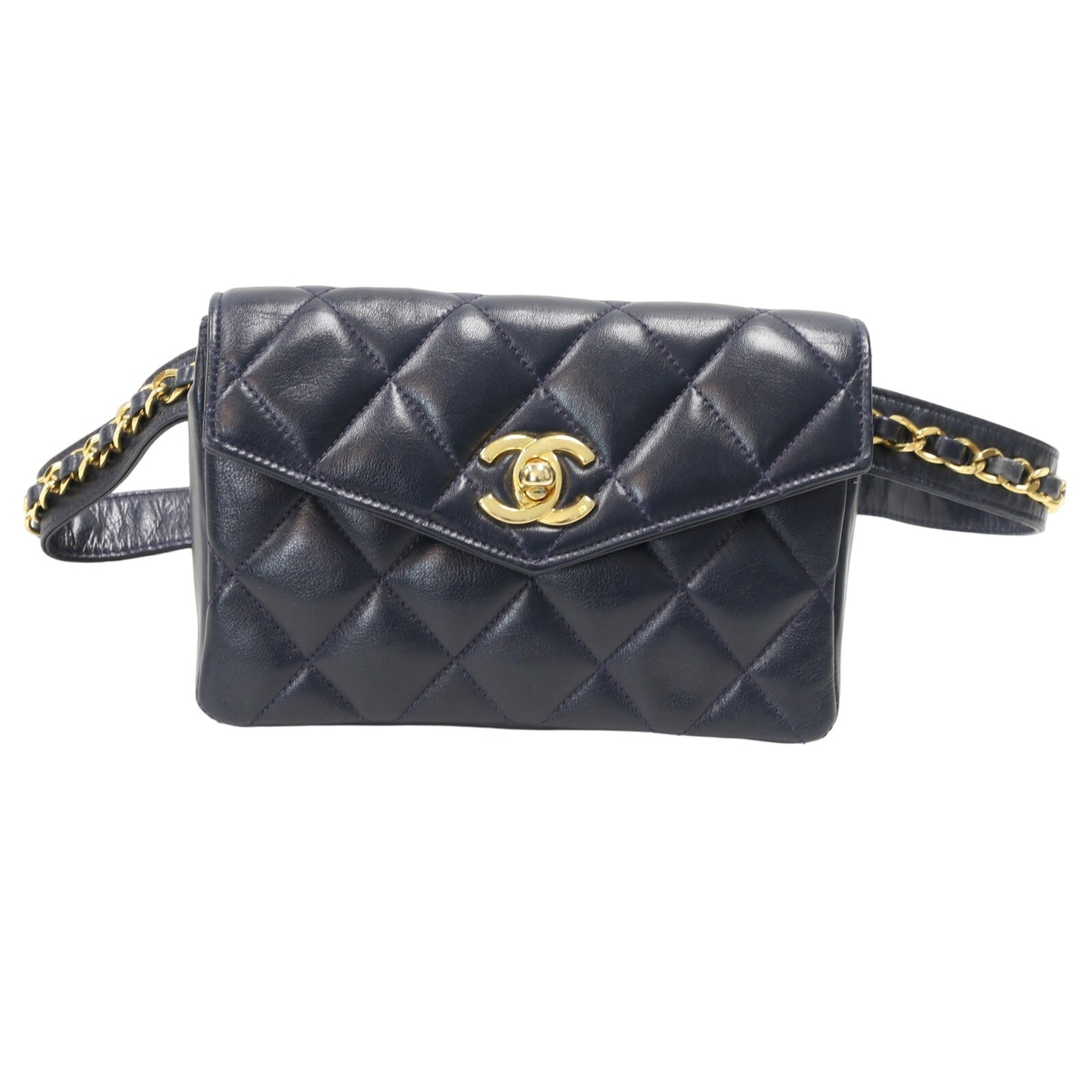 Chanel Quilted Waist Pouch Bum Mini Lambskin Sling Bag CC-B0721P-0001