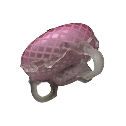 Fenton Glass Lamp Pink Hobnail Iridescent Vintage Lamp Duplex Victorian Luxury