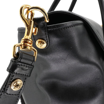 Versace Medusa Black Maison Leather Mink Fur Handbag VR-B0409P-C001