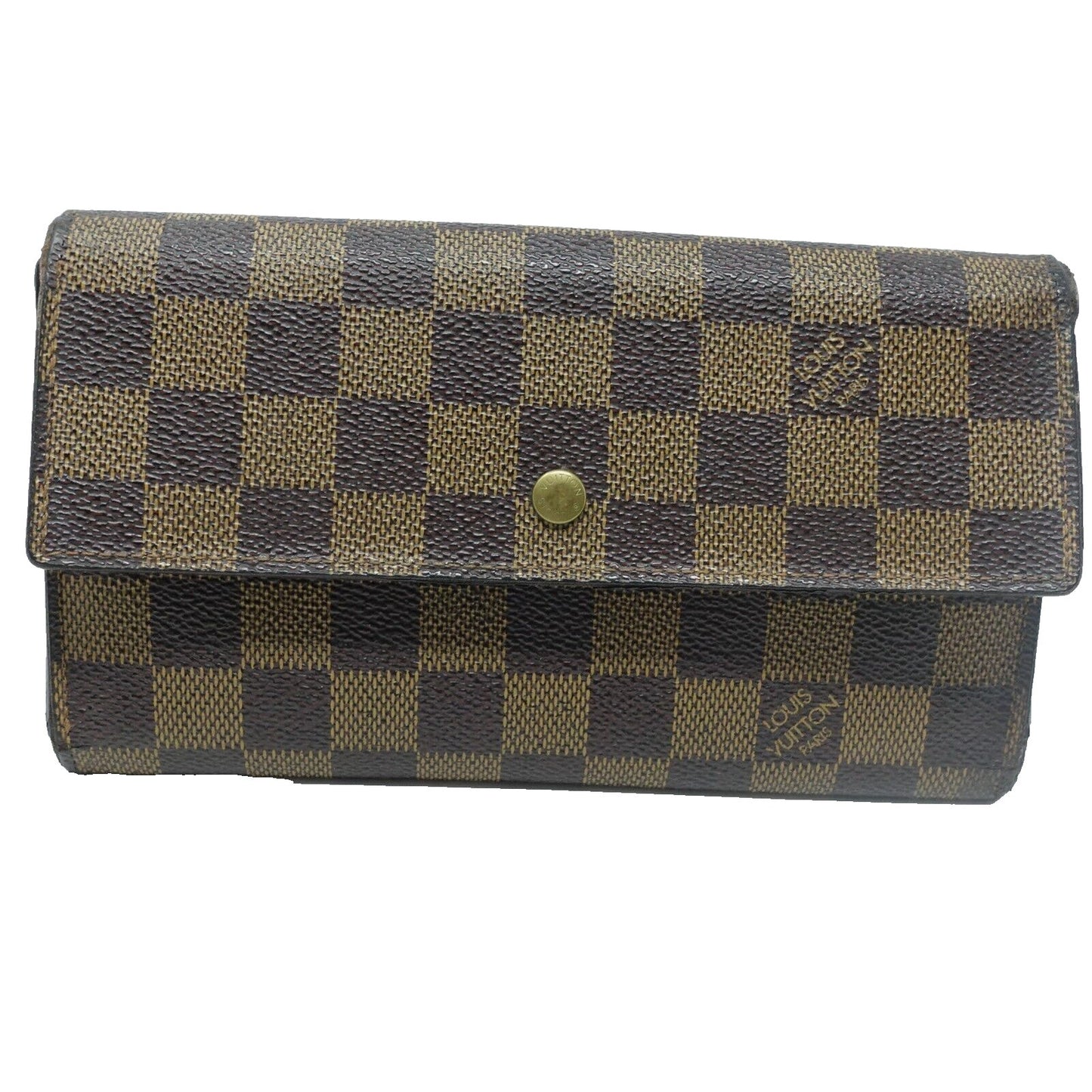 Louis Vuitton Monogram Damier GM Canvas Trifold Sarah Wallet LV-W0712P-C003