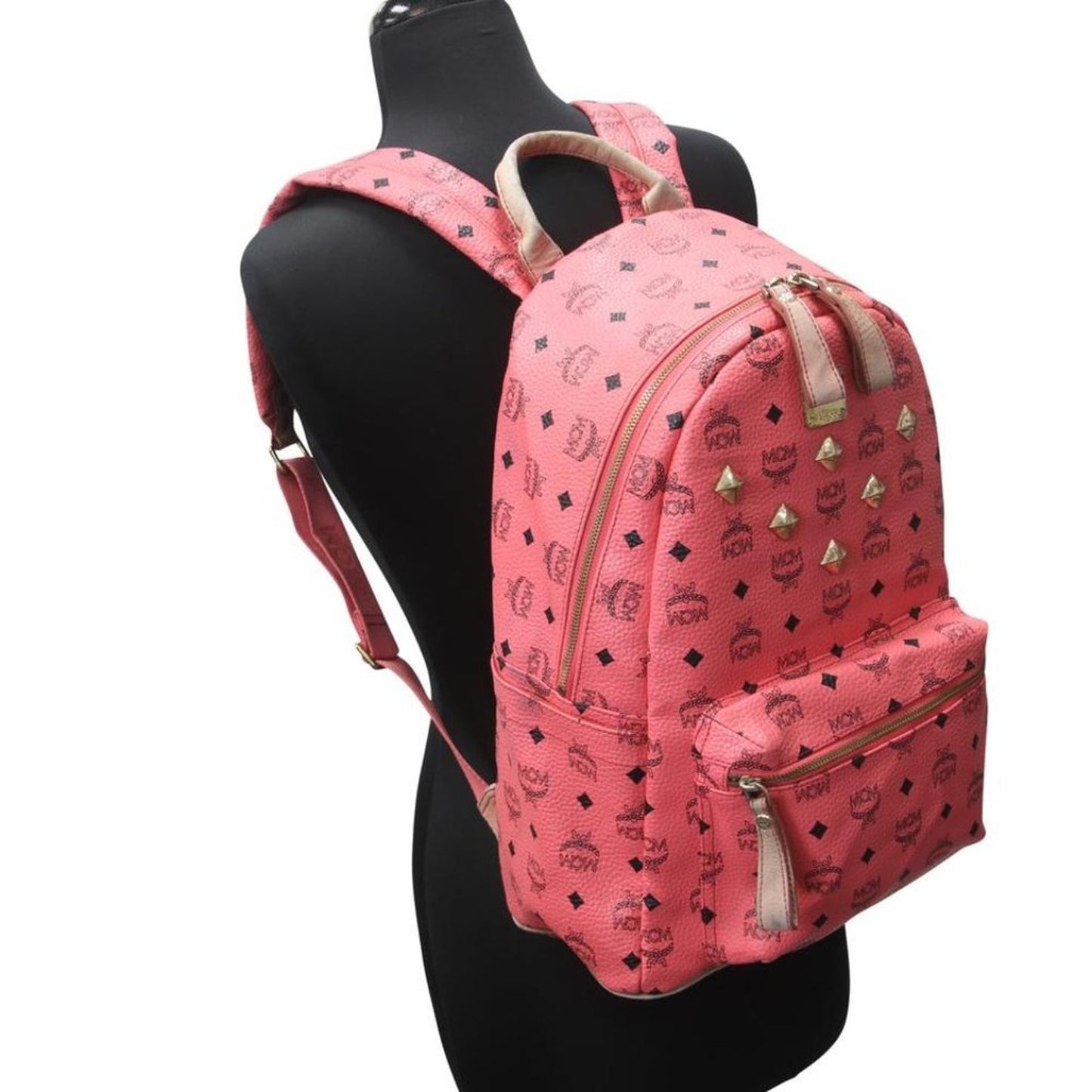 MCM Visetos Large Leather Sprinkle Stud Stark Backpack MM-B0916P-0062