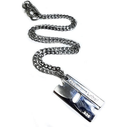 Premium Label 1999 Razor Blade Charm .925 Silver Bad Habits Necklace