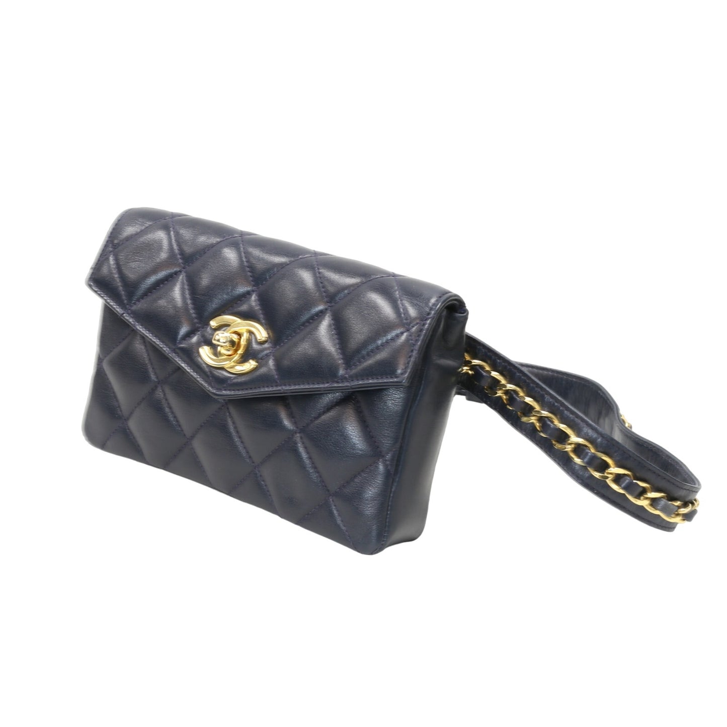 Chanel Quilted Waist Pouch Bum Mini Lambskin Sling Bag CC-B0721P-0001