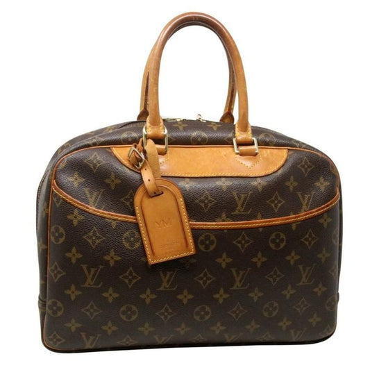 Louis Vuitton Deauville Monogram Canvas Boston Shoulder Bag LV-0225N-0051