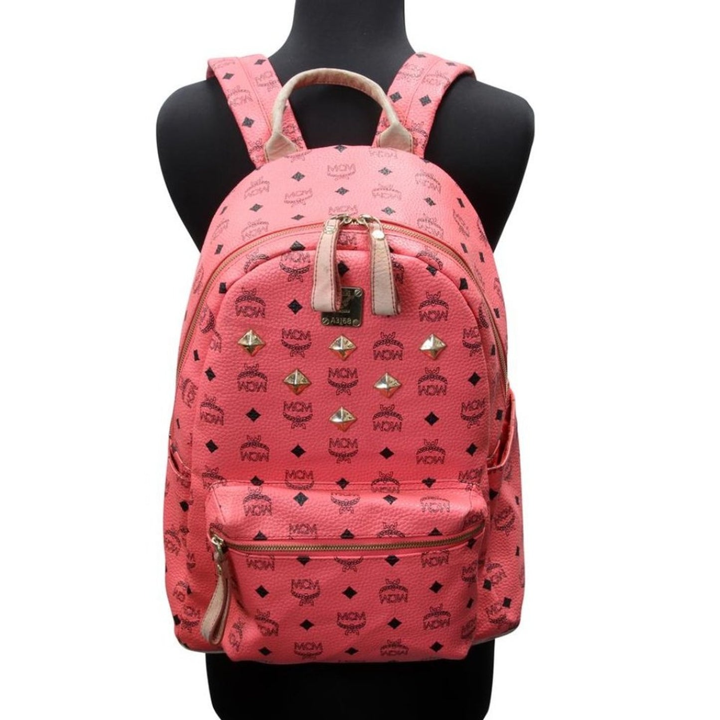 MCM Visetos Large Leather Sprinkle Stud Stark Backpack MM-B0916P-0062