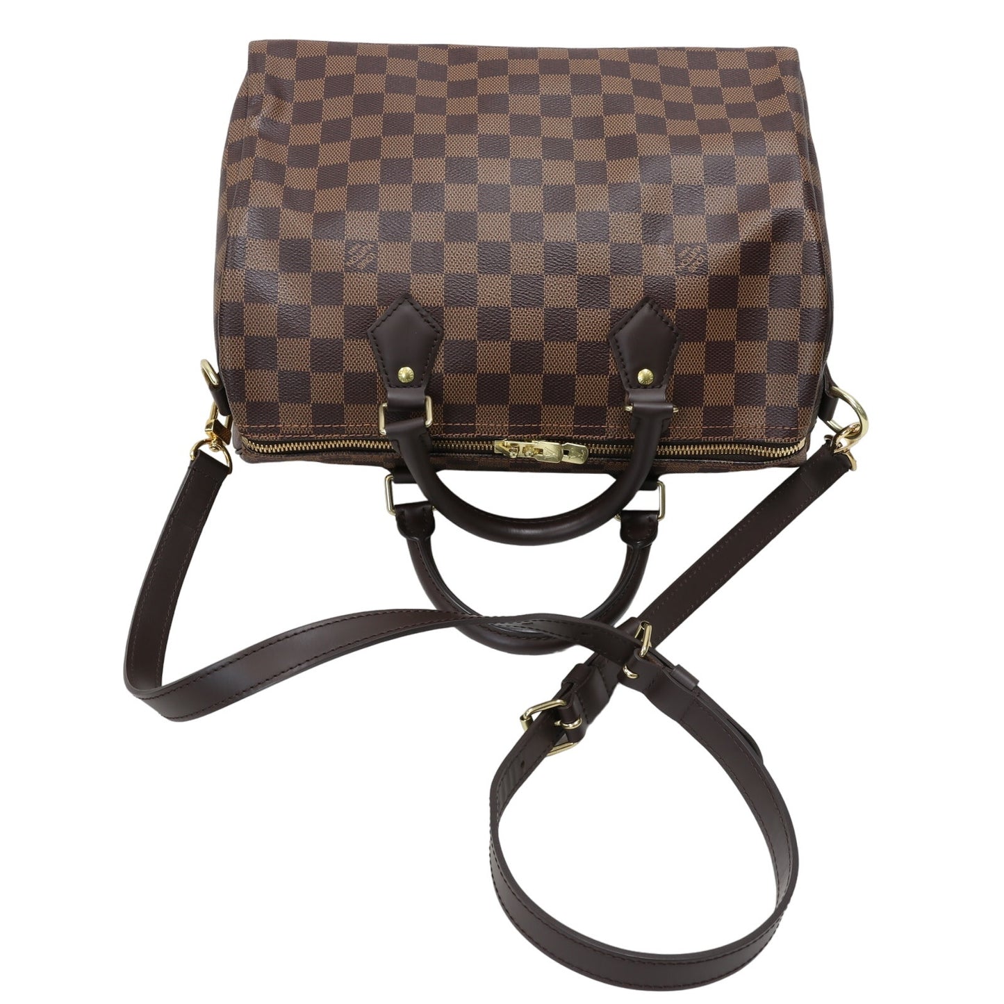 Louis Vuitton NEW Damier Ebene 2020 Speedy 30 Bandouliere LV-B0619P-B005