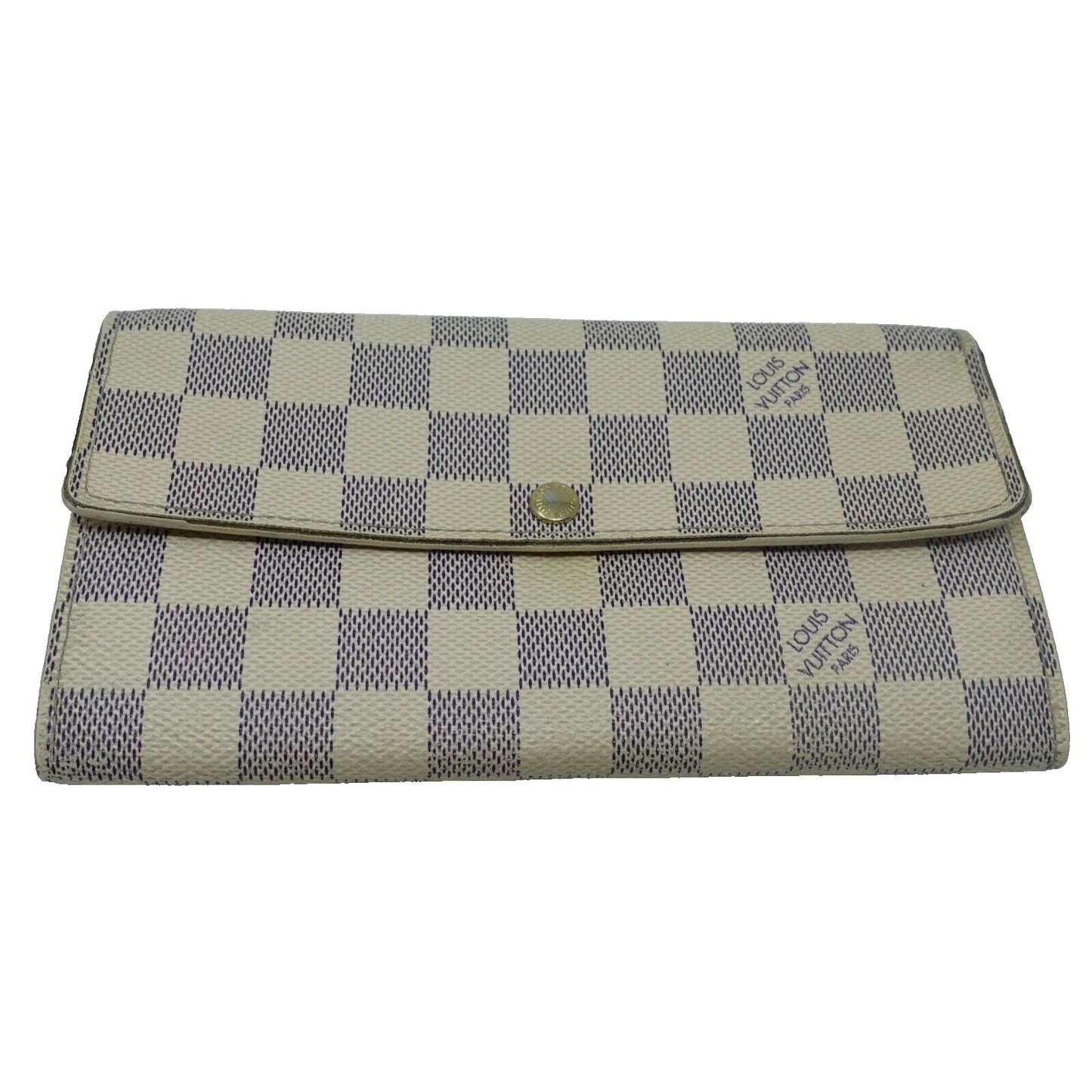 Louis Vuitton Azur Canvas Sarah GM Long Wallet Travel LV-W0712P-C005