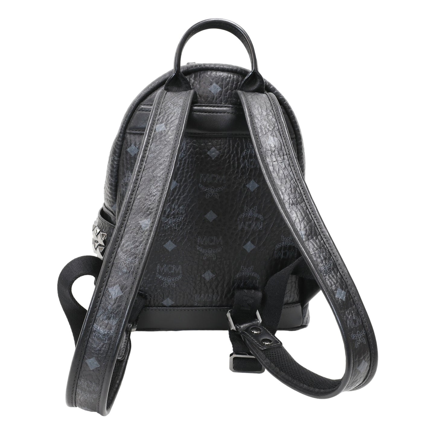 MCM Stark Side Stud Backpack Black Visetos Mini - MM-B0619C-B007