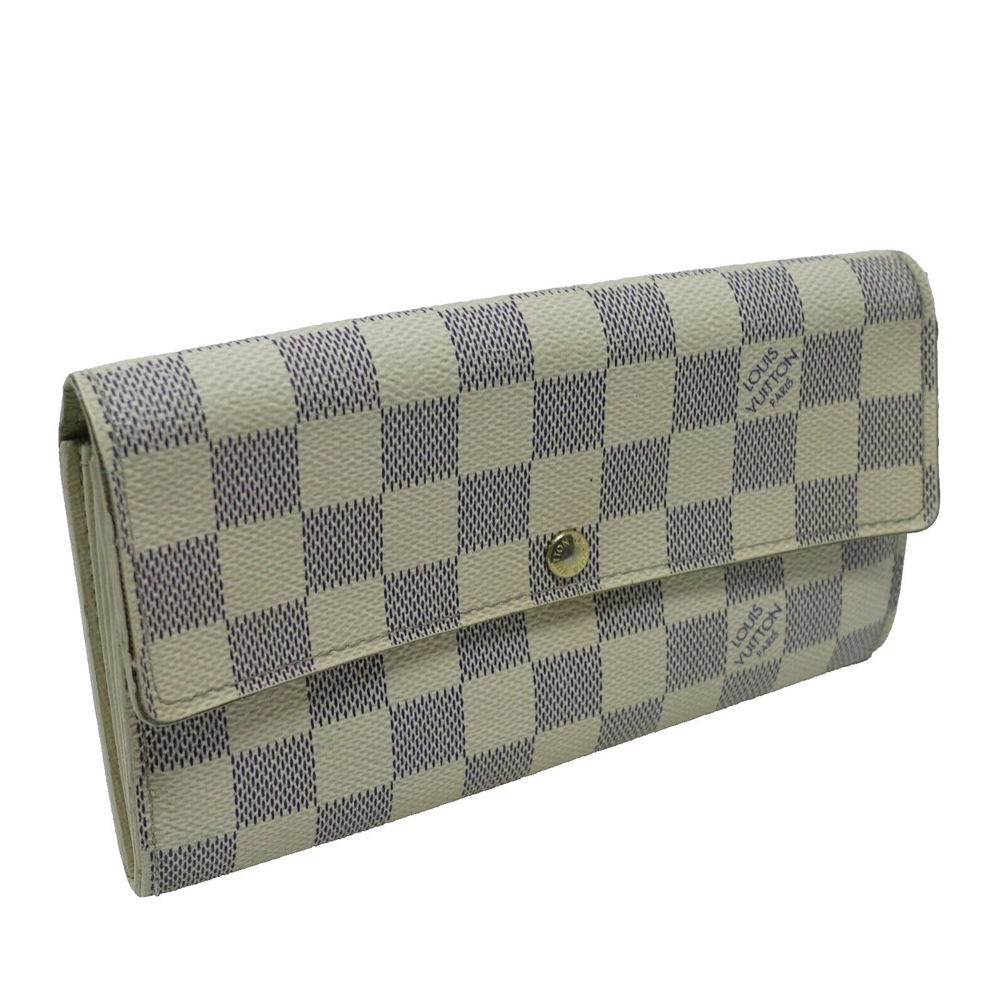 Louis Vuitton Azur Canvas Sarah GM Long Wallet Travel LV-W0712P-C005