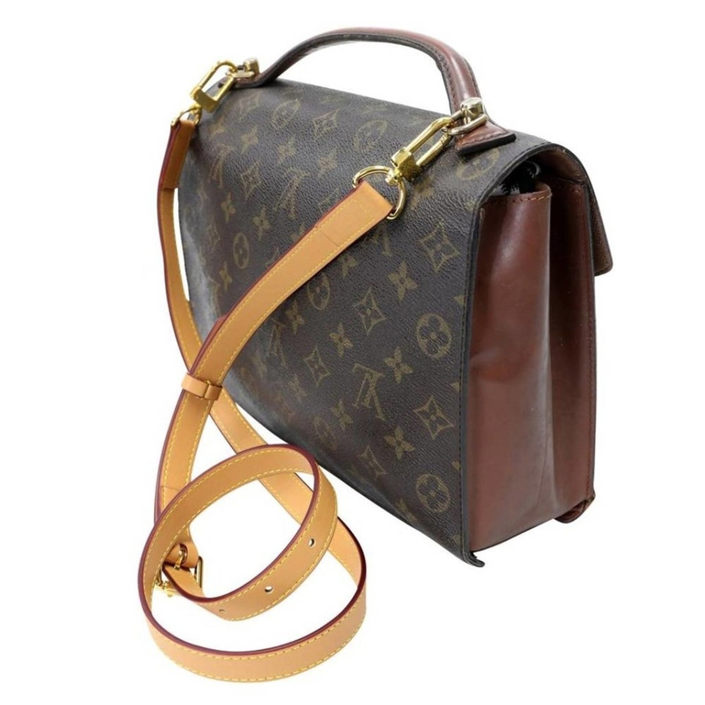 Louis Vuitton Monceau Travel Bag Monogram Canvas Cross Body Bag LV-B0625P-B006