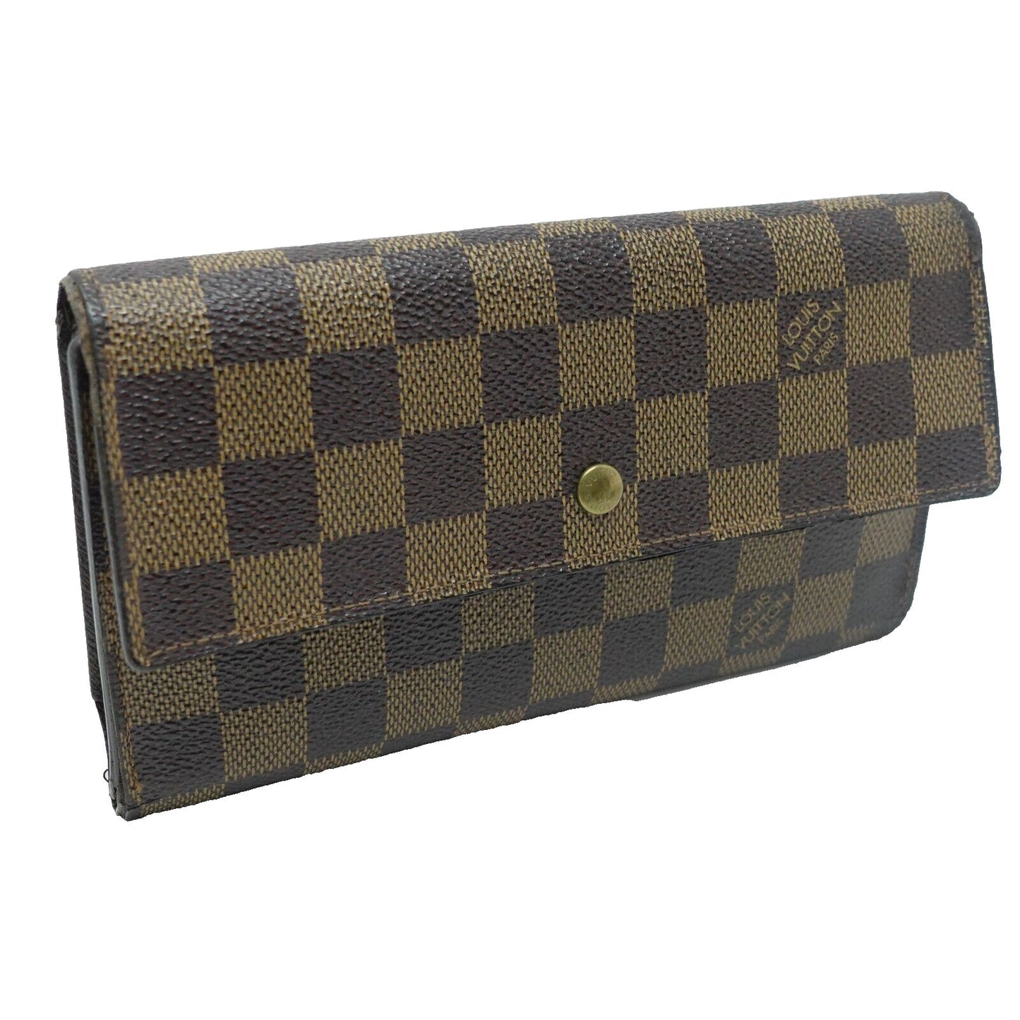 Louis Vuitton Monogram Damier GM Canvas Trifold Sarah Wallet LV-W0712P-C003