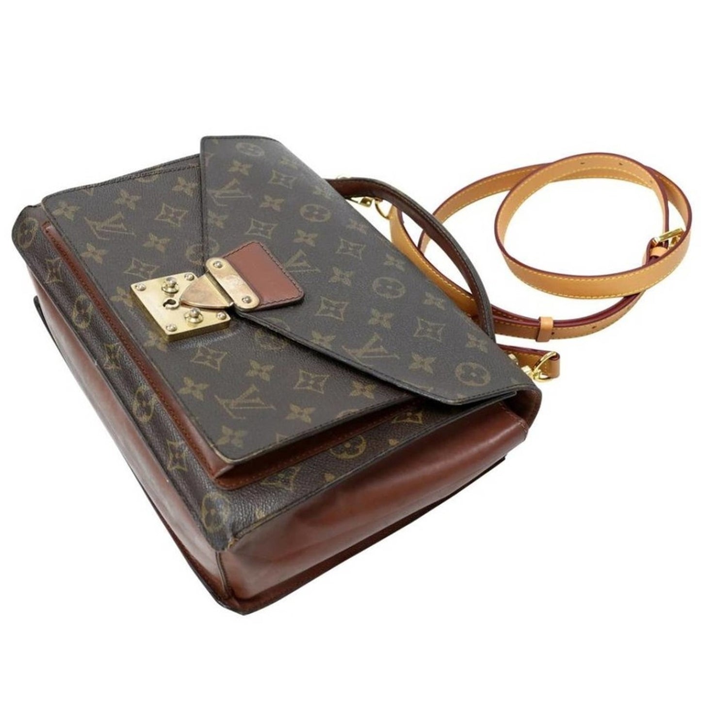 Louis Vuitton Monceau Travel Bag Monogram Canvas Cross Body Bag LV-B0625P-B006