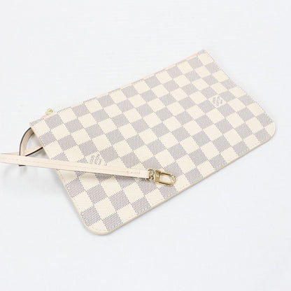 LOUIS VUITTON Damier Azur Braided Neverfull MM Pink New Box Rare LV-B1206P-A009