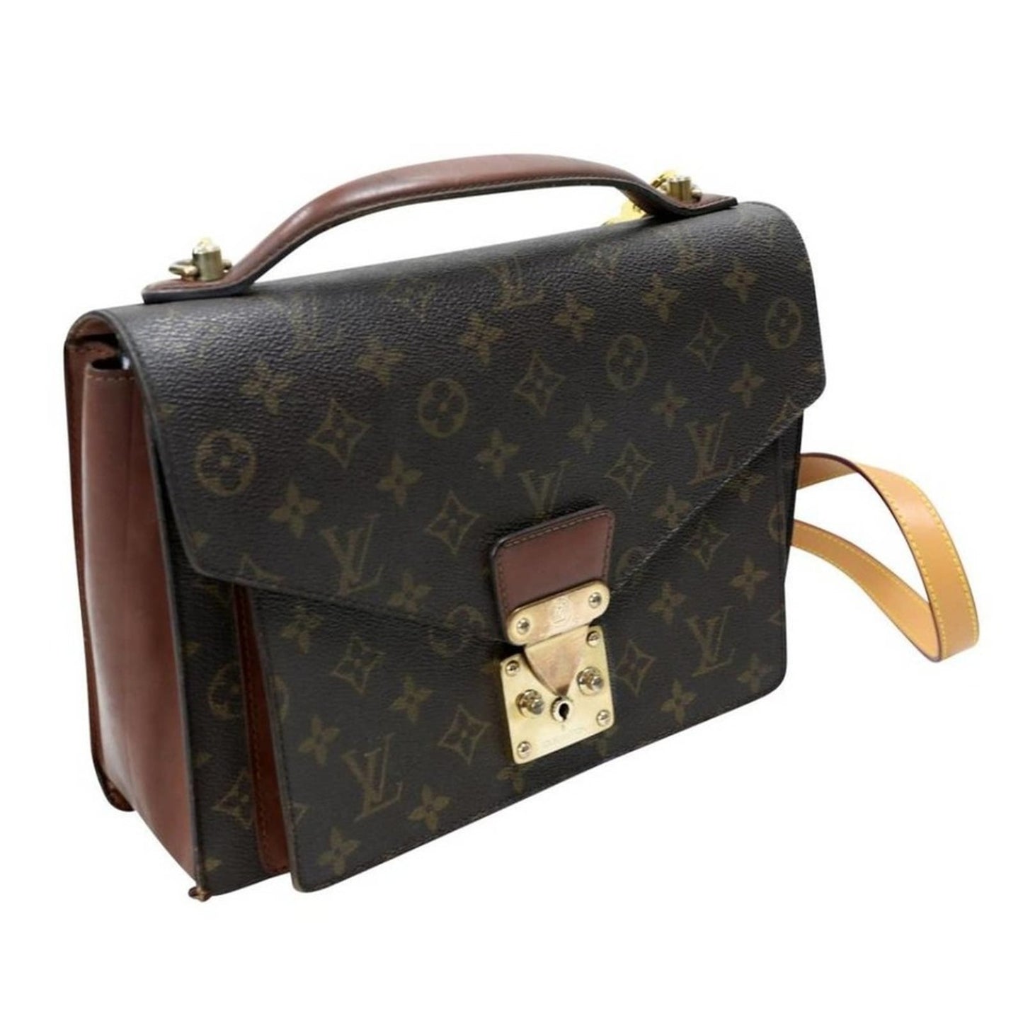 Louis Vuitton Monceau Travel Bag Monogram Canvas Cross Body Bag LV-B0625P-B006