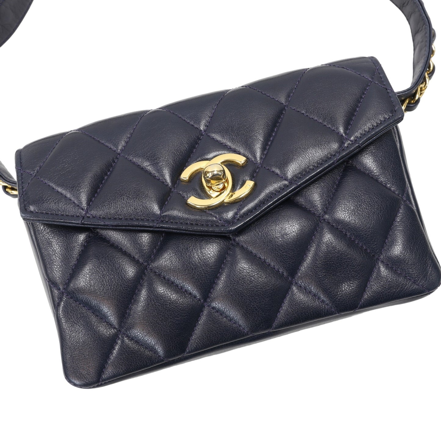 Chanel Quilted Waist Pouch Bum Mini Lambskin Sling Bag CC-B0721P-0001