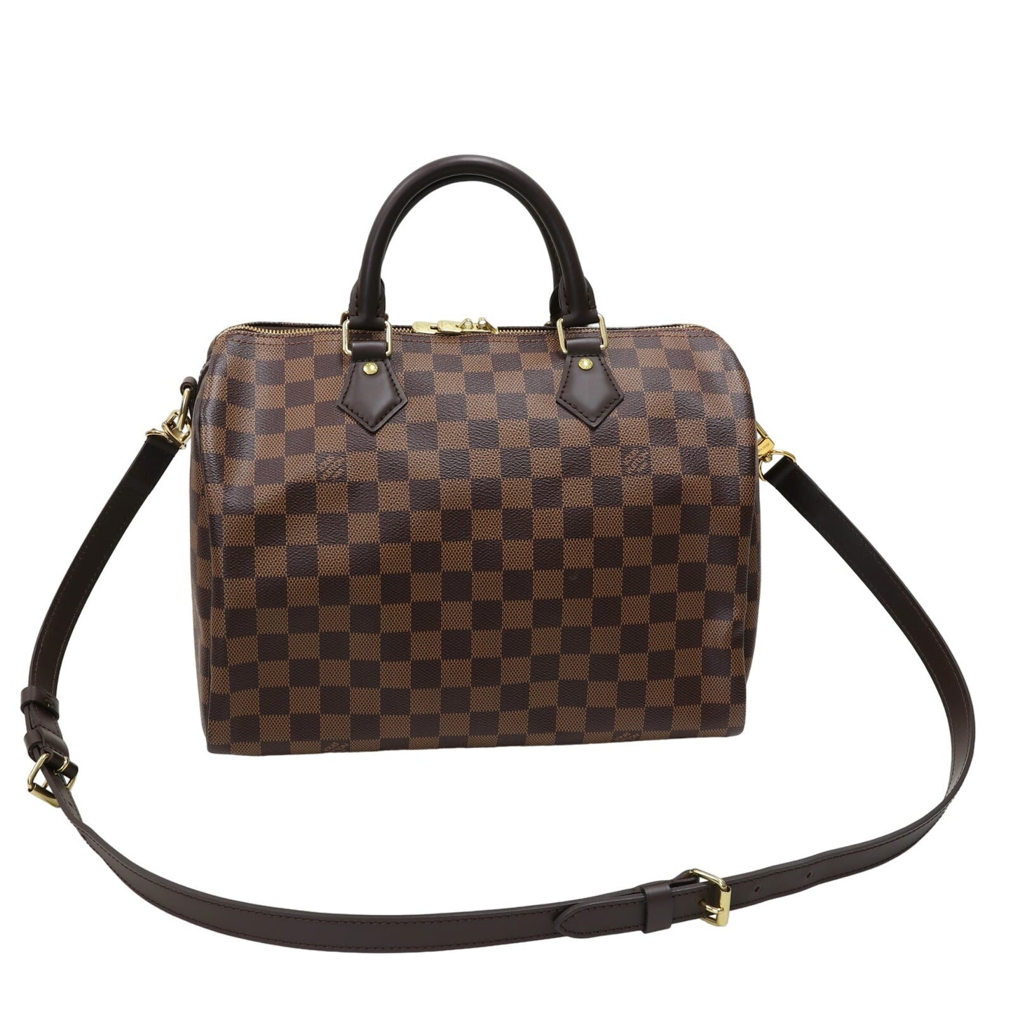 Louis Vuitton NEW Damier Ebene 2020 Speedy 30 Bandouliere LV-B0619P-B005