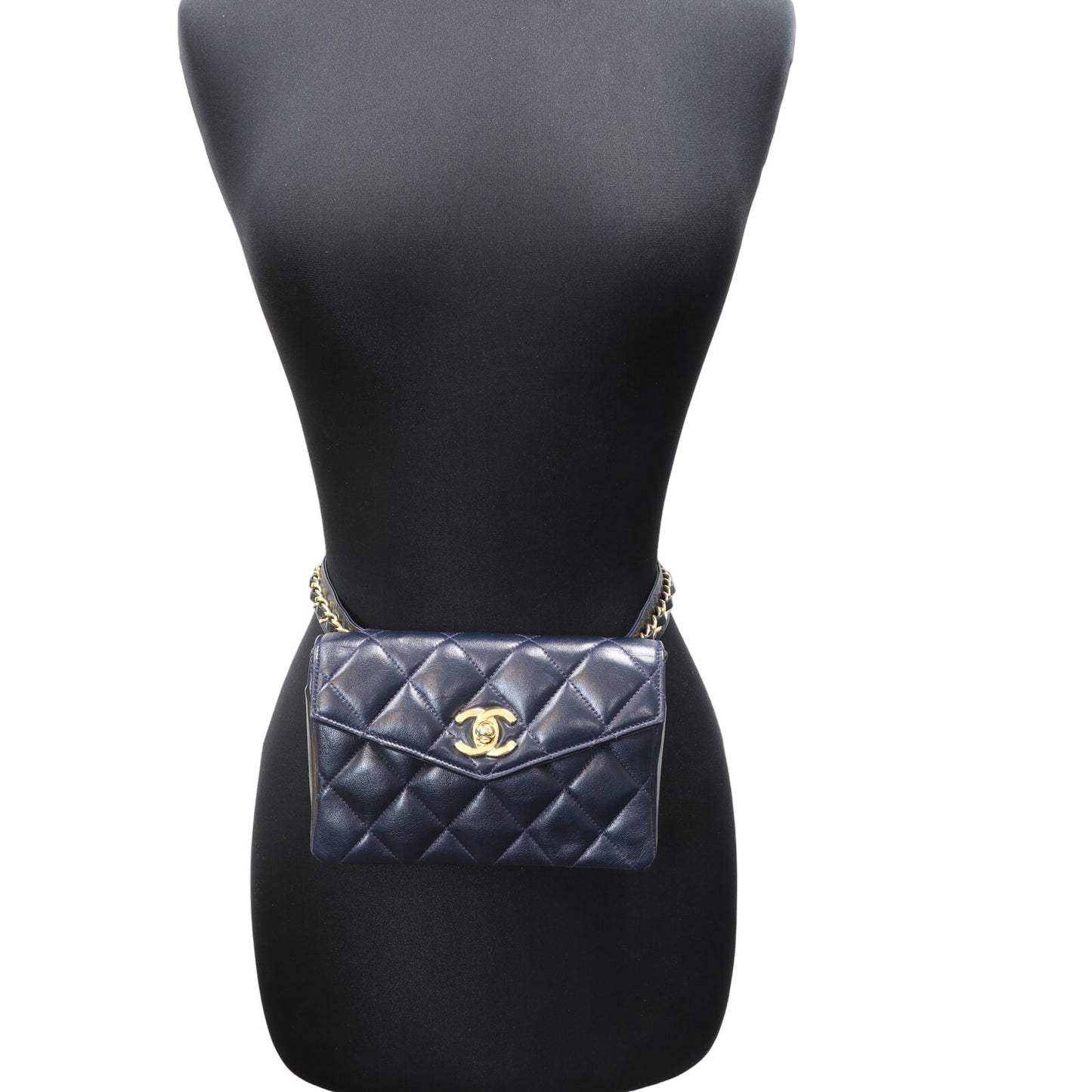 Chanel Quilted Waist Pouch Bum Mini Lambskin Sling Bag CC-B0721P-0001